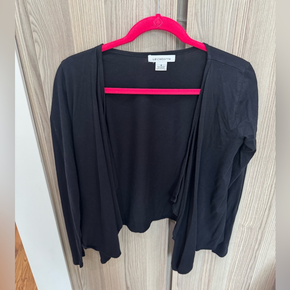 Liz Claiborne lightweight black cardigan